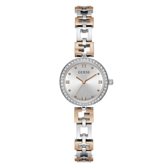 GUESS Women's 26mm Watch - Two-Tone G-Link Silver Dial Silver Case GW0656L2