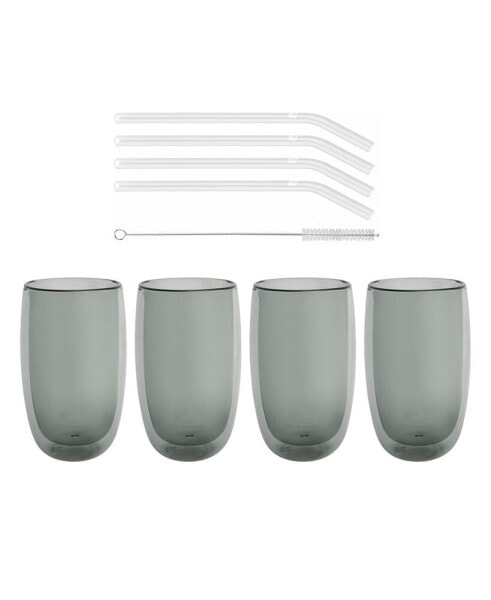 Сервировочный набор Zwilling sorrento Latte Glass, Smoke, 11.8oz., Promo 8pc Set