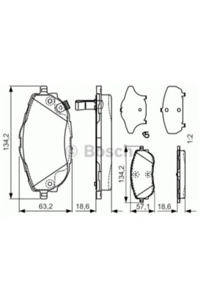 Тормозные колодки Bosch для Toyota Corolla, Auris 2013-2019