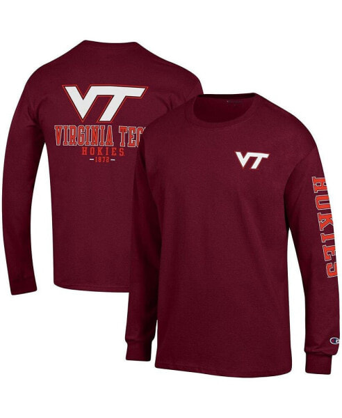 Men's Maroon Virginia Tech Hokies Team Stack Long Sleeve T-shirt