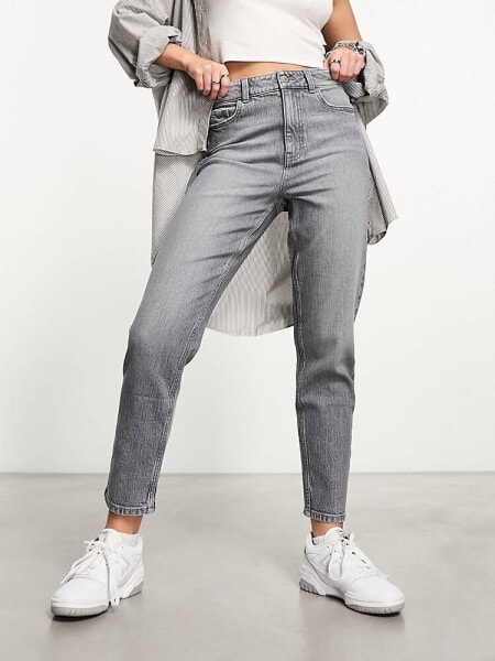 New Look mom jeans in grey