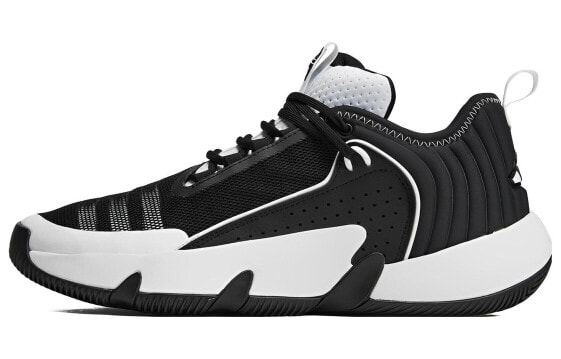 adidas Trae Unlimited 减震防滑耐磨 低帮 实战篮球鞋 男女同款 黑白