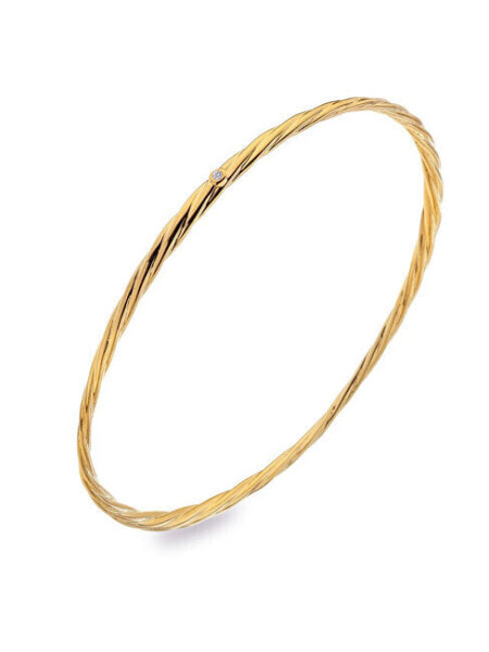 Solid gold-plated bracelet with Jac Jossa Soul DL640 diamond