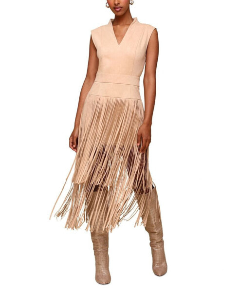 Women's Tiered-Fringe Sleeveless Dress