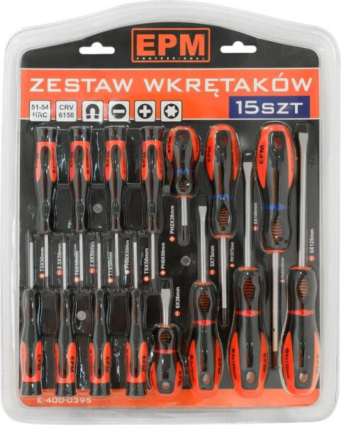 EPM Zestaw wkrętaków 15szt. (E-400-0395)