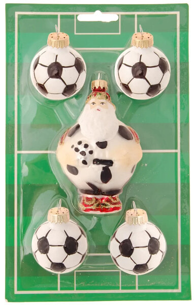 Miniset Fußball-Santa und 4 Fußbälle