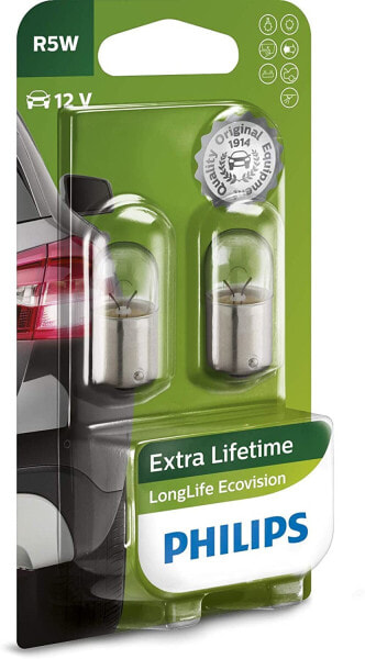 Philips LongLife EcoVision Headlight Bulbs, H4 [Energy Class A]