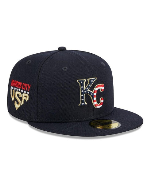 Men's Navy Kansas City Royals 2023 Fourth of July 59FIFTY Fitted Hat