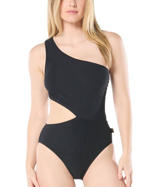 Women's One-Shoulder Side-Cutout Swimsuit