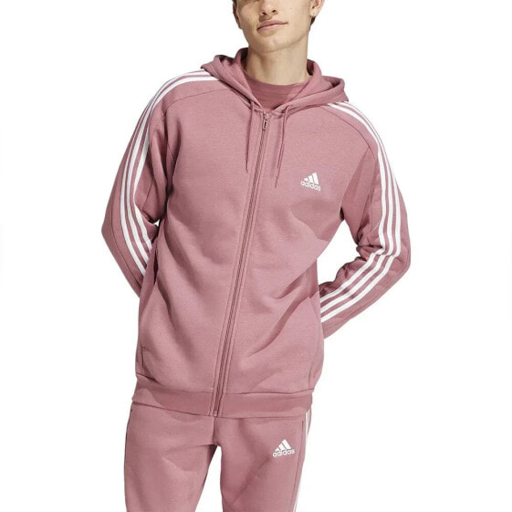 ADIDAS Essentials Fleece 3 Stripes full zip sweatshirt