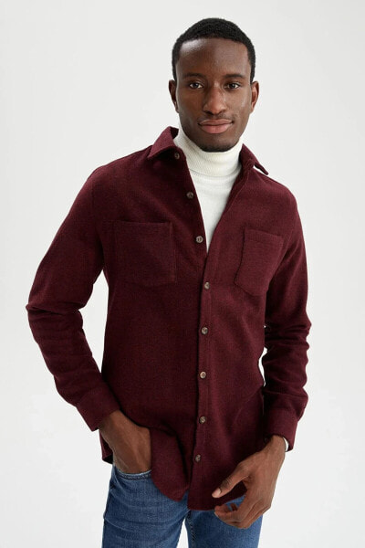 Modern Fit Uzun Kollu Oduncu Gömlek Ceket