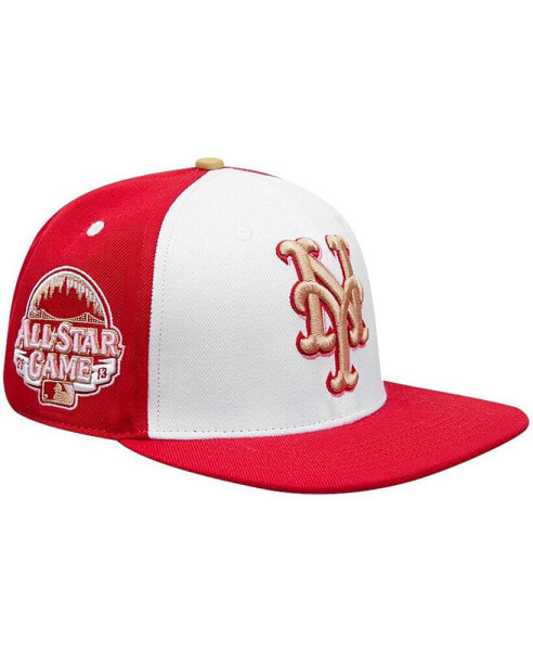 Men's White, Red New York Mets Strawberry Ice Cream Drip Snapback Hat