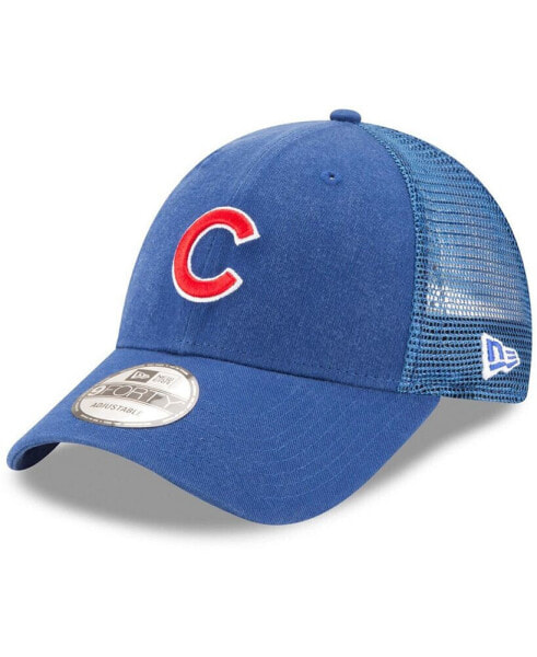 Бейсболка регулируемая New Era Chicago Cubs Trucker 9Forty синего цвета для мужчин