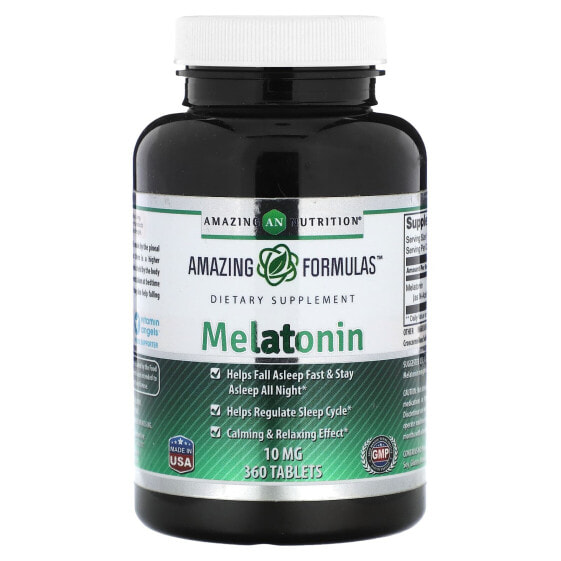 Amazing Nutrition, Мелатонин, 10 мг, 360 таблеток