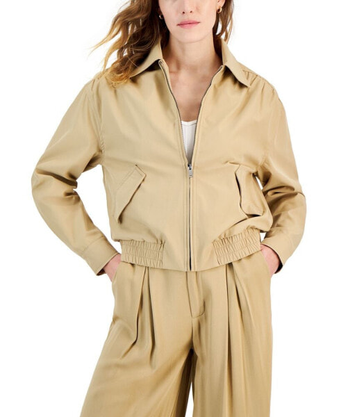 Women's Twill Collared Jacket, Created for Macy's