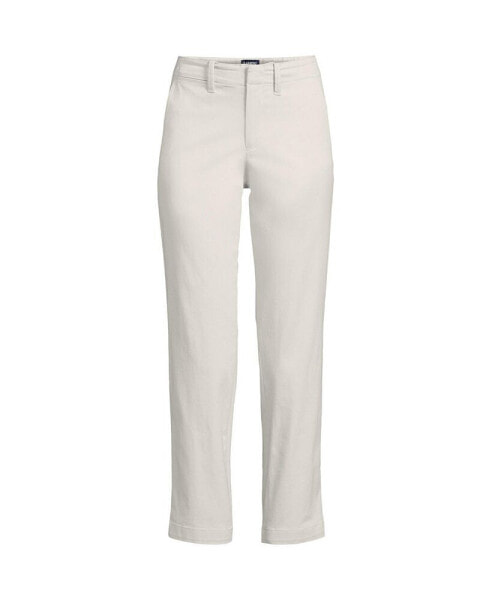 Women's Mid Rise Classic Straight Leg Chino Ankle Pants