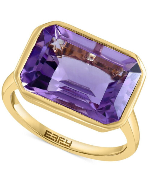 EFFY® Pink Amethyst Bezel Statement Ring (7-1/8 ct. t.w.) in 14k Gold