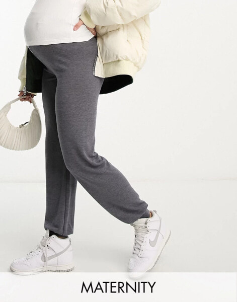 Mama.licious Maternity – Jogginghose aus Jersey in Grau, Kombiteil, Umstandsmode