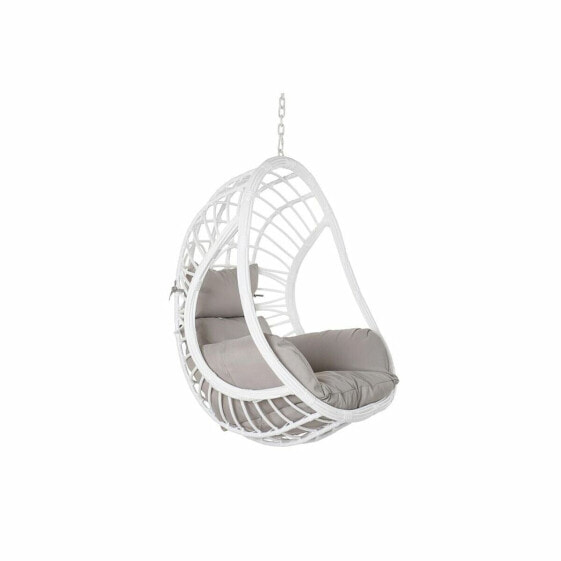 Подвесное садовое кресло DKD Home Decor 90 x 70 x 110 cm Серый Металл синтетический ротанг Белый