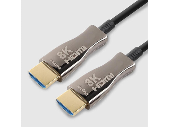 Хай-тек оптический кабель HDMI Nippon Labs 35FT; 8K@60Гц 4K@120Гц активное волокно гибридное