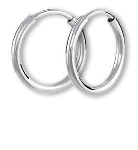 Round earrings made of white gold 231 001 00487 07