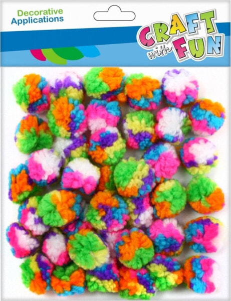 Craft with Fun CF OZDOBA DEK POMPON WELNA 40SZT NEON PBH 12/144