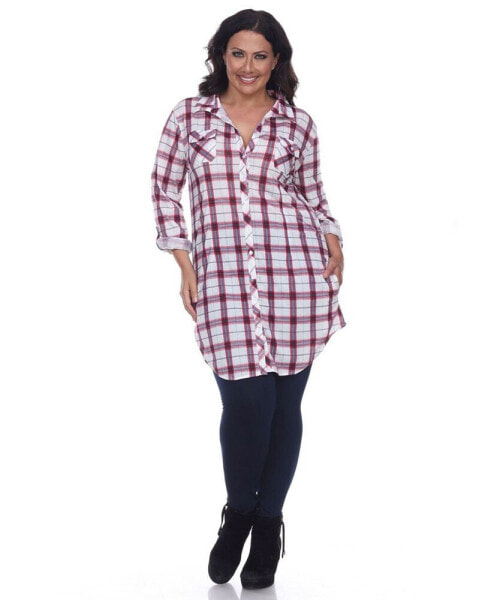 Plus Piper Stretchy Plaid Tunic