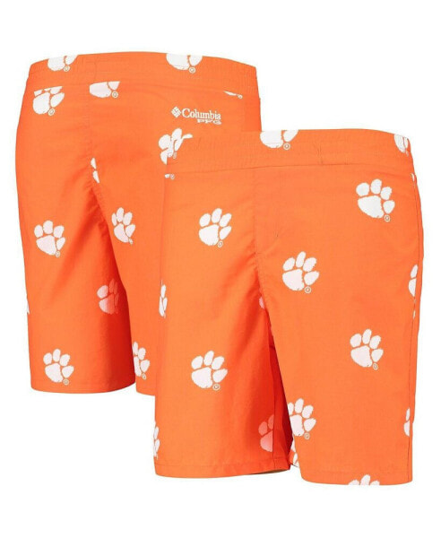 Big Boys and Girls Orange Clemson Tigers Backcast Printed Omni-Shade Shorts