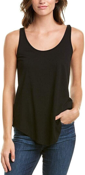 Lilla P Pima Women's 248232 Modal Shirttail Scoop Black Top Size XS