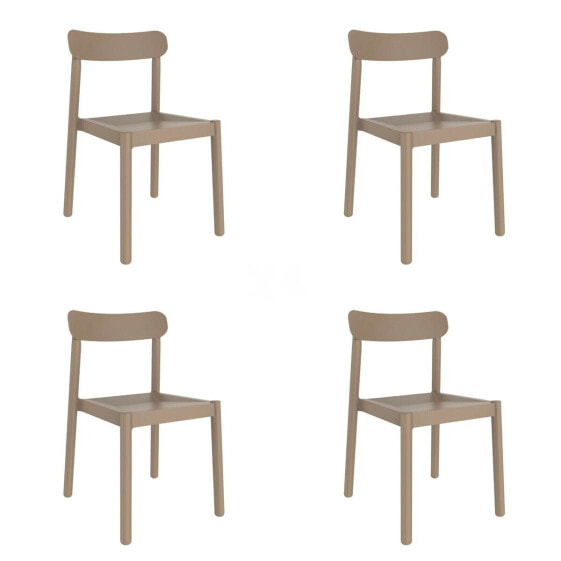 Garden chair Garbar Elba Beige Sand polypropylene 50 x 53 x 80 cm 4 Units (4 Pieces)