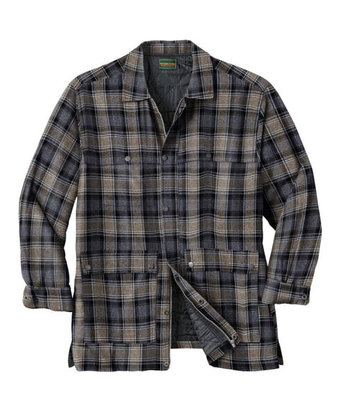 Big & Tall by KingSize Flannel Full Zip Snap Closure Renegade Shirt Jacket