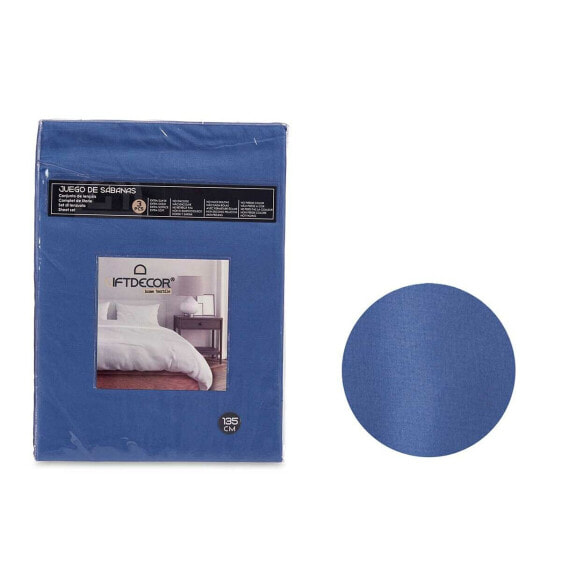 Bedding set Blue Double 3 Pieces