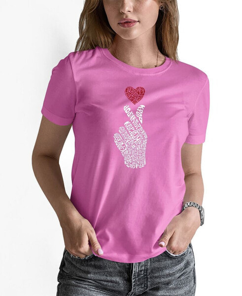 Women's K-Pop Word Art T-shirt