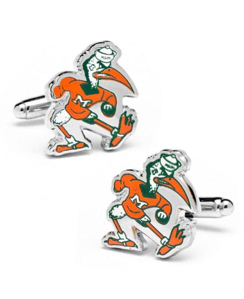 Запонки с университетским логотипом Miami Hurricanes винтаж от Cufflinks Inc.