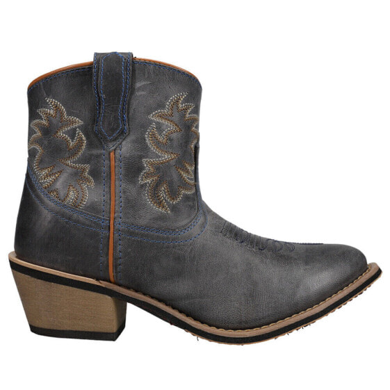 Laredo Sapphrye Embroidered Round Toe Cowboy Booties Womens Size 6.5 B Dress Boo