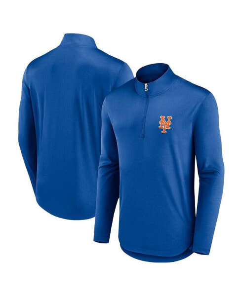 Men's Royal New York Mets Quarterback Quarter-Zip Top