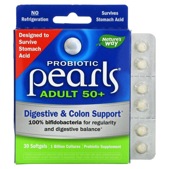 Adult 50+ Probiotic Pearls , 1 Billion CFU, 30 Softgels
