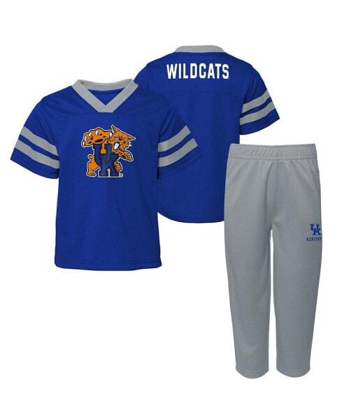 Toddler Boys and Girls Royal Kentucky Wildcats Two-Piece Red Zone Jersey and Pants Set