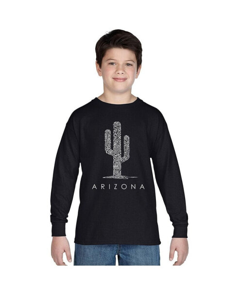 Boys Word Art Long Sleeve T-shirt - Arizona Cities