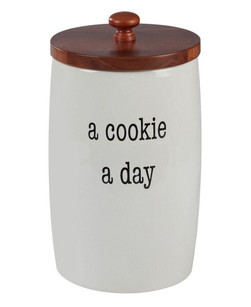 Just Words Cookie Jar with Bamboo Lid