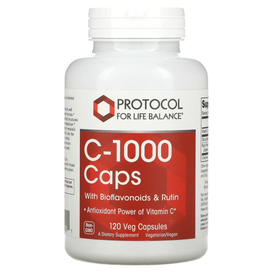 C-1000 Caps with Bioflavonoids & Rutin, 120 Veg Capsules