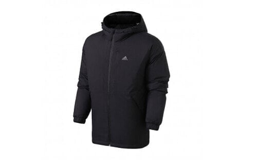 Пуховик Adidas Linear Hoodie для мужчин, черный