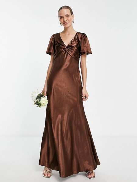 Little Mistress tea dress in chocolate