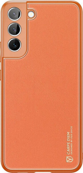 Dux Ducis Dux Ducis Yolo eleganckie etui pokrowiec ze skóry ekologicznej Samsung Galaxy S22+ (S22 Plus) pomarańczowy