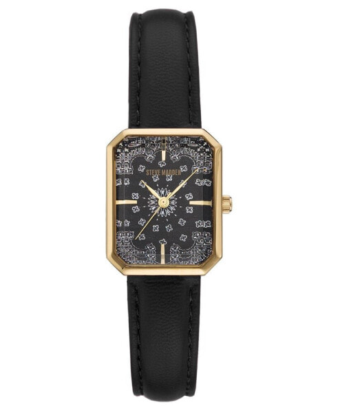 Часы STEVE MADDEN Black Leather Strap Watch