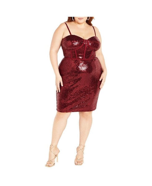 Plus Size Girly Sequin Dress