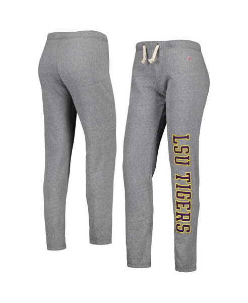 Women's Heather Gray LSU Tigers Victory Springs Tri-Blend Jogger Pants