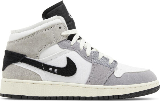 [FD9091-002] Grade School Air Jordan Retro 1 Mid SE Craft 'Cement Grey' (GS)