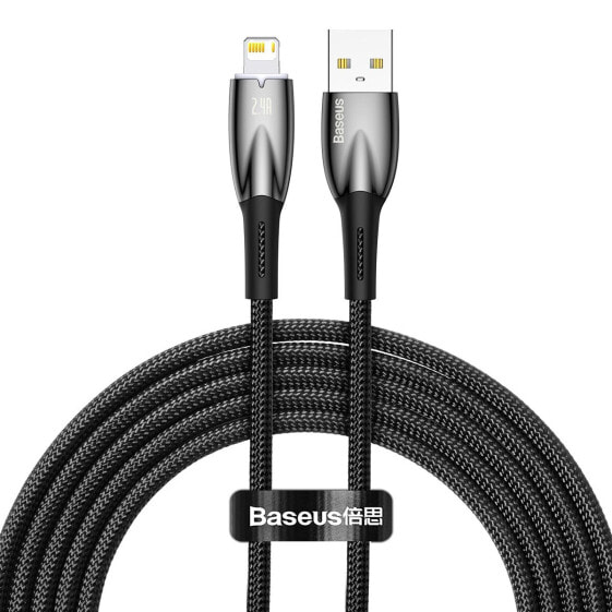 Glimmer Series kabel USB-A Iphone Lightning 480Mb-s 2.4A 2m czarny