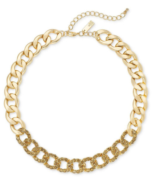 Color Crystal Large Link Collar Necklace, 18" + 3" extender, Created for Macy's